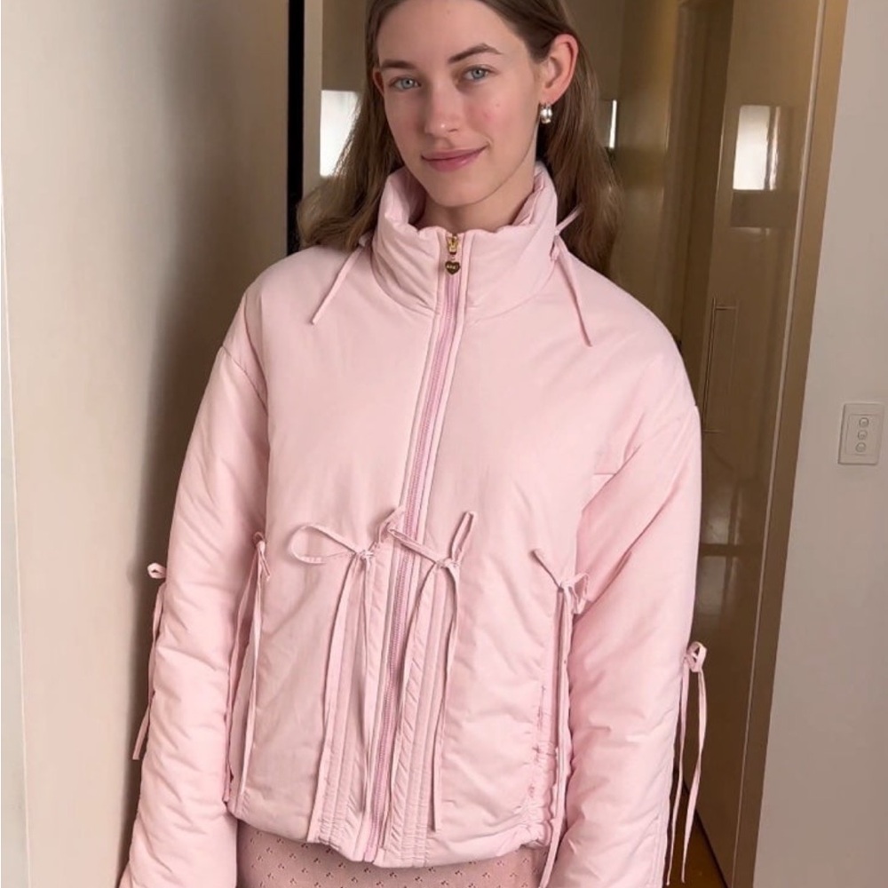 My mum made it pink ribbon puffer